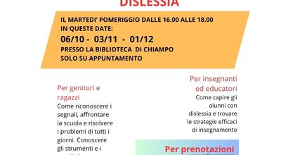 LO SPORTELLO DISLESSIA RIPARTE