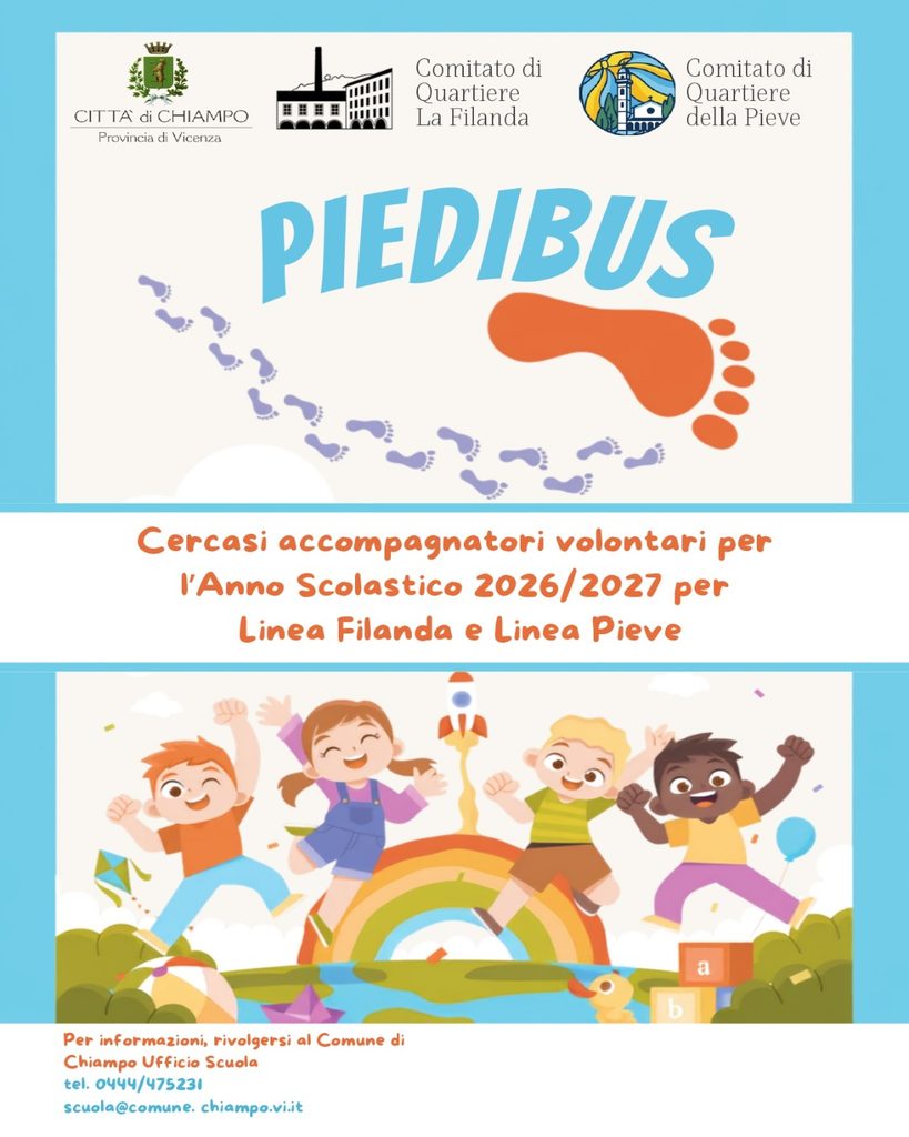 CERCASI ACCOMPAGNATORI VOLONTARI PER IL PIEDIBUS!